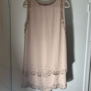 Ted Baker Light Pale Blush Pink Flapper Dress Size 1 (US 4)